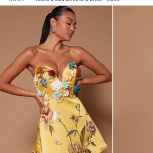 Women
Teresa Embroidered Mini Dress - Yellow